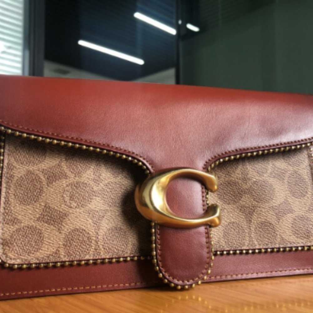 Coach luxury women's counter tabby series coated canvas with Leather Messenger B - Picture 9 of 12